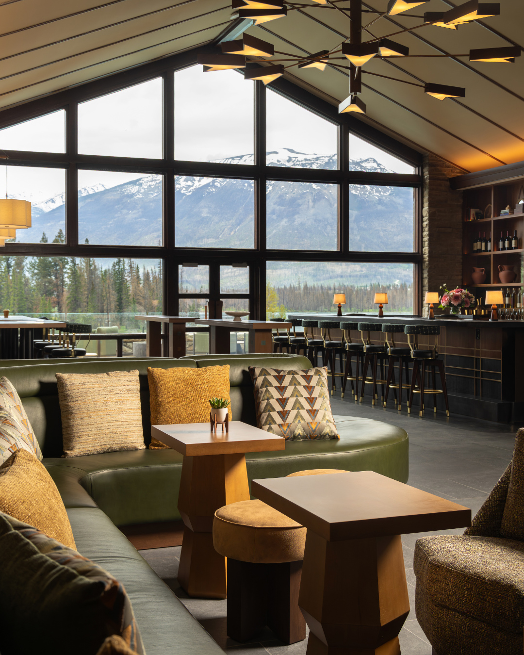 Fairmont Jasper Park Lodge lobby detail