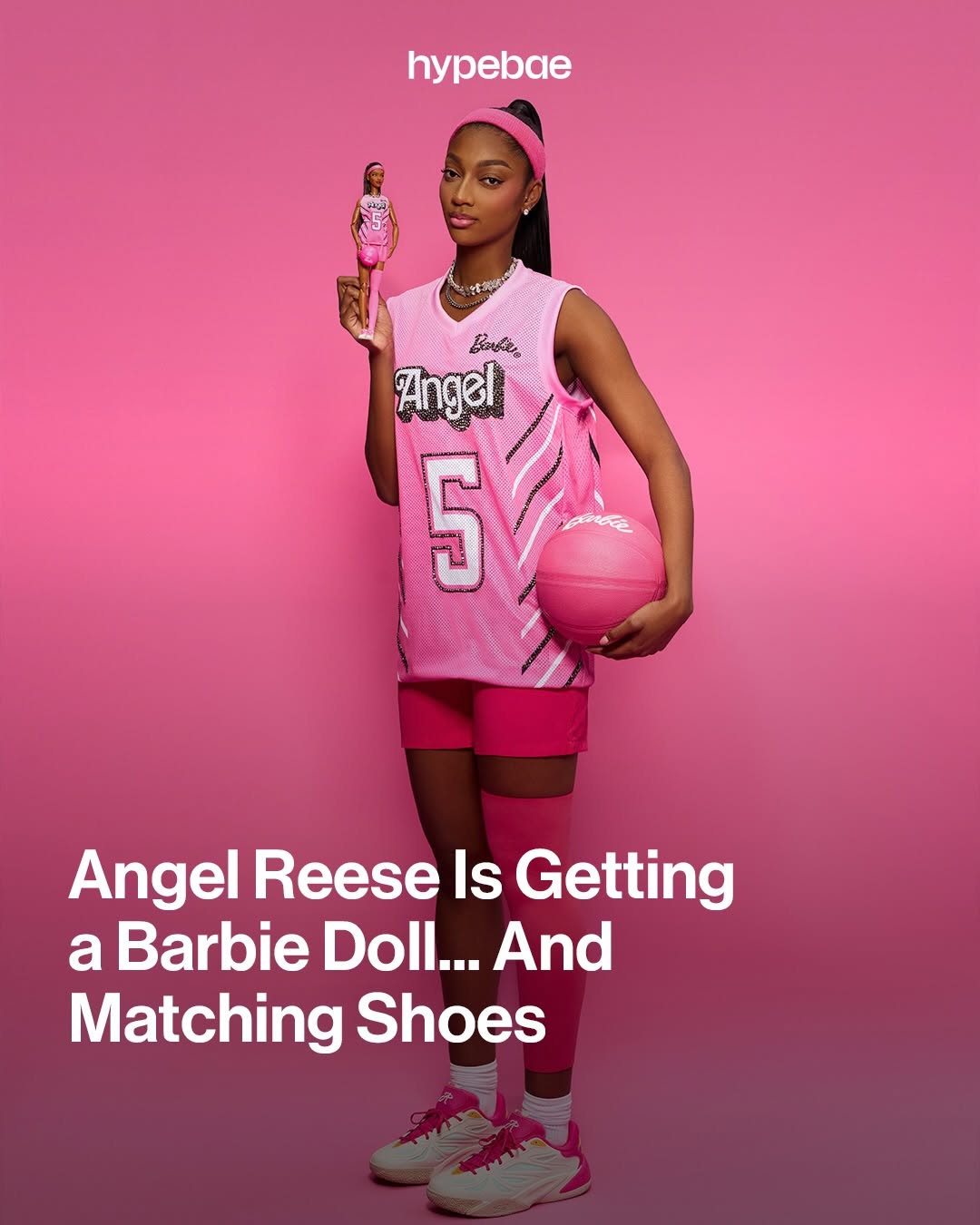 Angel Reese Barbie collaboration imagery