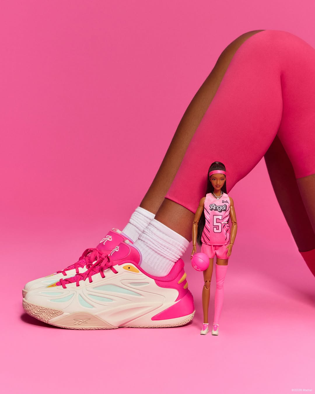 Close up of Reebok Angel Reese 1 details