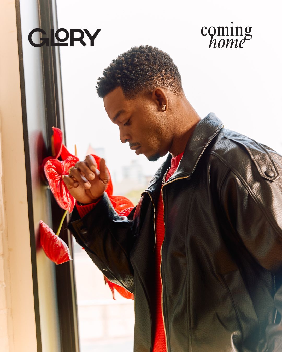 Stephan James candid portrait shot